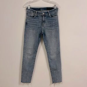 All Saints Grace skinny jeans size 30. Raw hem w/ ankle seam. Great condition.